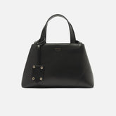 Bolsa Tote Preta Média Costuras Bag Charm A 50011 0881 0001 Arezzo